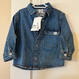ZARA Baby/Toddler Denim Shirt - NEW WITH TAGS